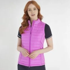 Calvin Klein Golf Hutchinson Ladies Golf Hybrid Gilet Orchid   -Golf Sales Store 43283 2