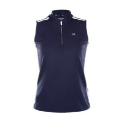 Calvin Klein Golf Chenang Sleeveless Ladies Golf Polo White/Navy