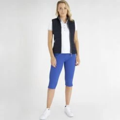 Green Lamb Maria Quilted Ladies Golf Gilet With Stretch Back Navy   -Golf Sales Store 43305 4