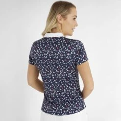 Green Lamb Melanie Printed Ladies Golf Polo Leaf Print 7 Green Lamb Melanie Printed Ladies Golf Polo Leaf Print -Golf Sales Store 43312 2