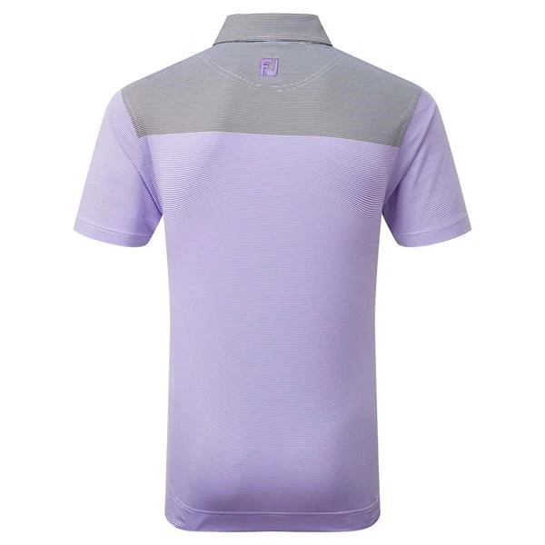 FootJoy End-On-End Block Polo Shirt White/Violet/Black 2 FootJoy End-On-End Block Polo Shirt White/Violet/Black - Image 2