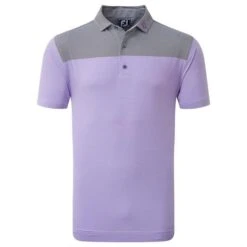FootJoy End-On-End Block Polo Shirt White/Violet/Black  
