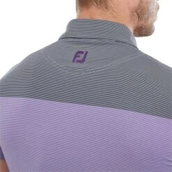 FootJoy End-On-End Block Polo Shirt White/Violet/Black 9 FootJoy End-On-End Block Polo Shirt White/Violet/Black -Golf Sales Store 43492 4