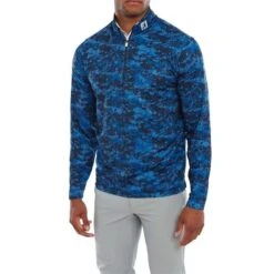 FootJoy Cloud Camo Midlayer Navy 7 FootJoy Cloud Camo Midlayer Navy -Golf Sales Store 43501 2
