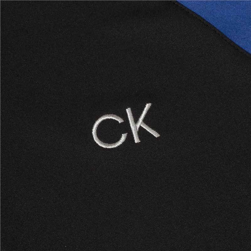 Calvin Klein Golf Drive 1/4 Zip Mens Golf Sweater Black/Cobalt 2 Calvin Klein Golf Drive 1/4 Zip Mens Golf Sweater Black/Cobalt - Image 2