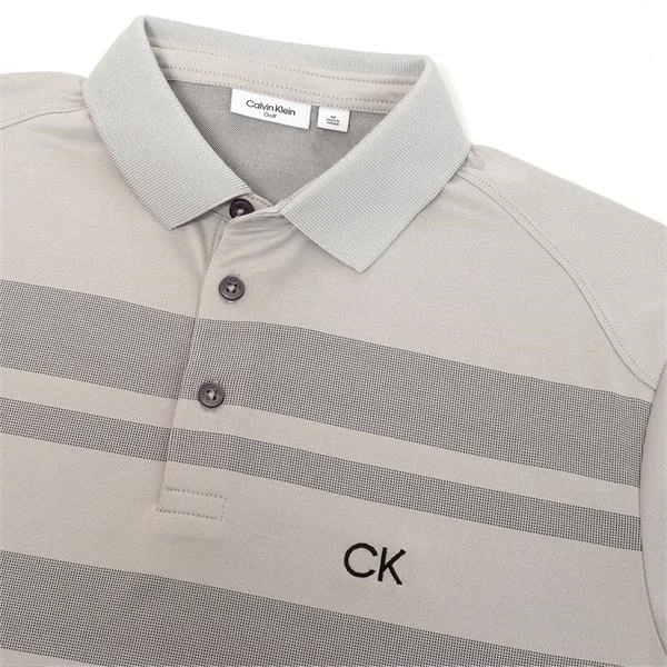 Calvin Klein Golf Marina Mens Golf Polo Shirt Platinum 4 Calvin Klein Golf Marina Mens Golf Polo Shirt Platinum - Image 4