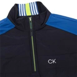 Calvin Klein Golf Forest Lake Half Zip Mens Sweater Ocean Blue   -Golf Sales Store 43834 2