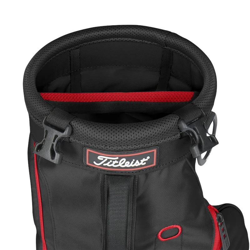 Titleist Carry Bag Black/Black/Red 3 Titleist Carry Bag Black/Black/Red - Image 3