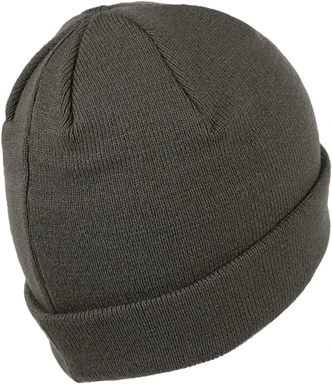 Island Green Mens Knitted Beanie Hat Charcoal 2 Island Green Mens Knitted Beanie Hat Charcoal - Image 2