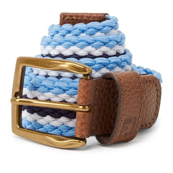 FootJoy Striped Belt True Blue/Navy/White 1 FootJoy Striped Belt True Blue/Navy/White