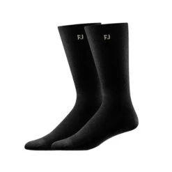 FootJoy ProDry Crew 2-Pack Black Golf Socks  