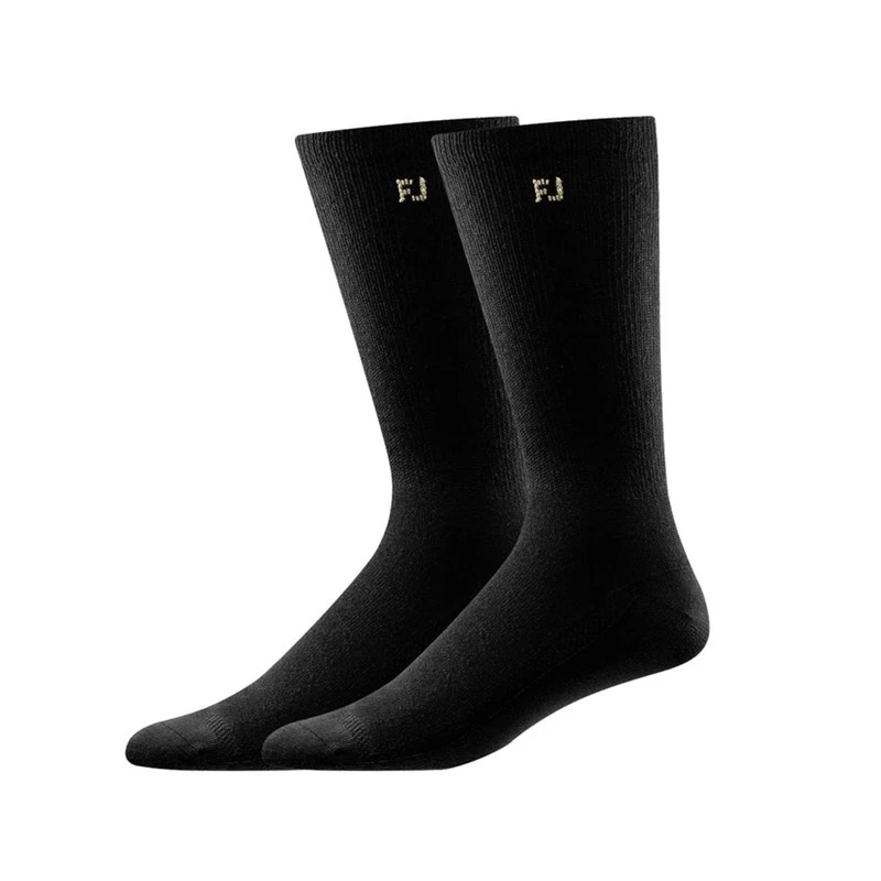FootJoy ProDry Crew 2-Pack Black Golf Socks 1 FootJoy ProDry Crew 2-Pack Black Golf Socks