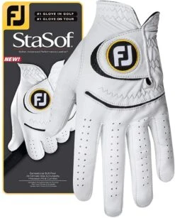 FootJoy StaSof Mens Golf Glove Left Hand White 6 FootJoy StaSof Mens Golf Glove Left Hand White -Golf Sales Store 9396 2