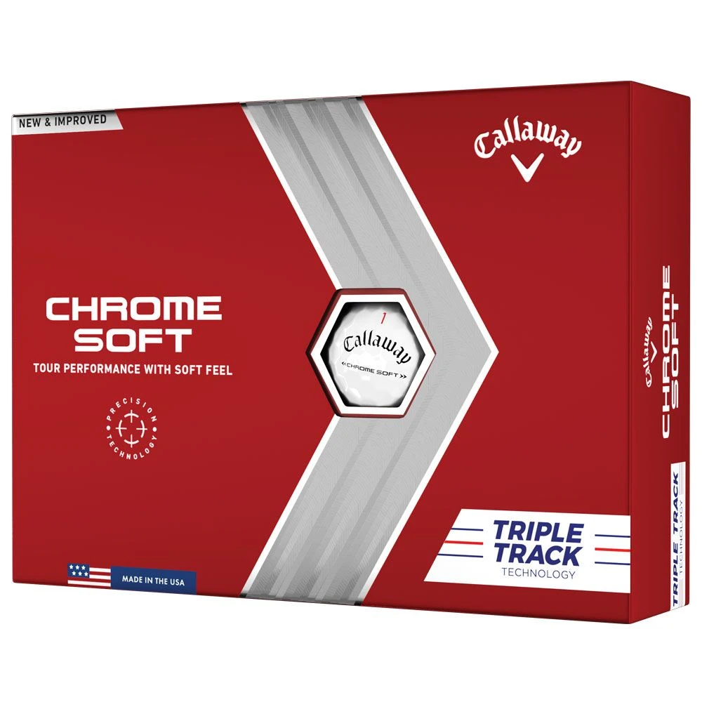 Callaway Chrome Soft 2022 Triple Track Golf Balls - White 1 Callaway Chrome Soft 2022 Triple Track Golf Balls - White
