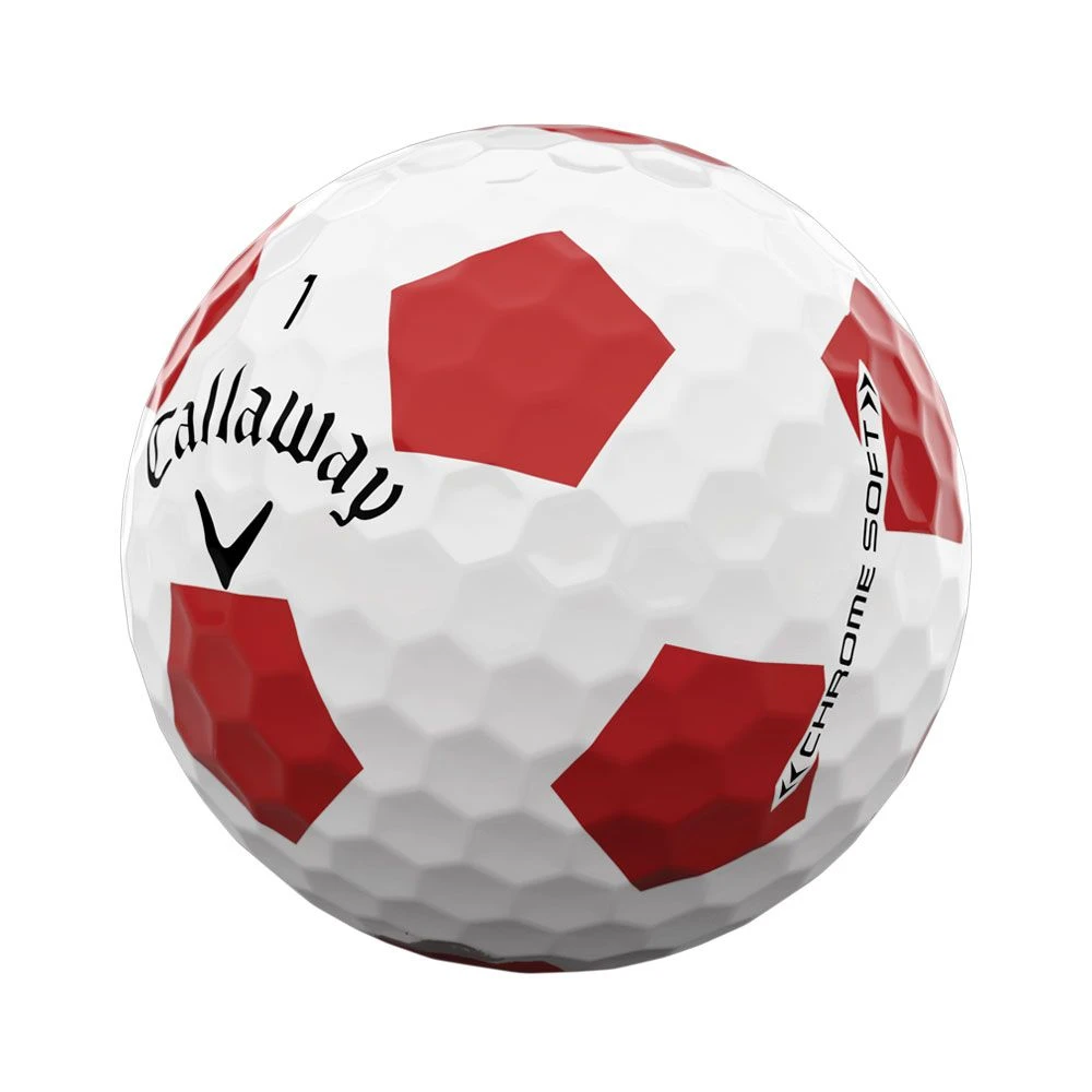 Callaway Chrome Soft Truvis Golf Balls - Red 3 Callaway Chrome Soft Truvis Golf Balls - Red - Image 3