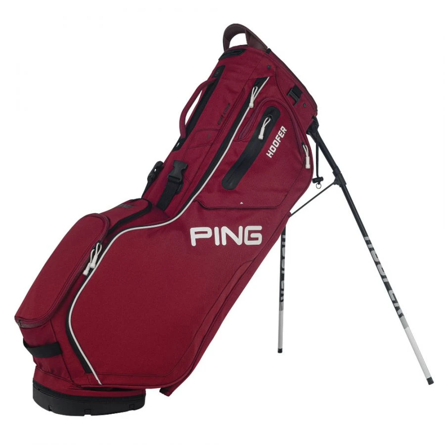 Ping Hoofer Golf Stand Bag - Cardinal/White/Black 1 Ping Hoofer Golf Stand Bag - Cardinal/White/Black
