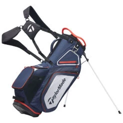 Taylormade 8.0 Pro Golf Stand Bag - Navy/White/Red