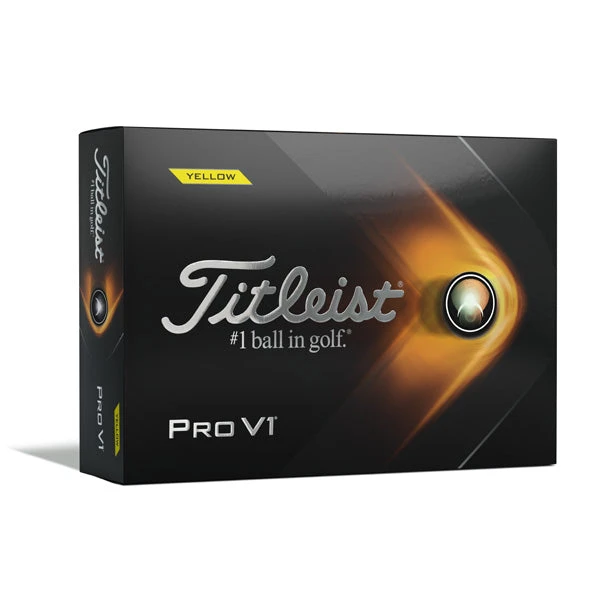 Titleist Pro V1 2021 Golf Balls - Yellow 1 Titleist Pro V1 2021 Golf Balls - Yellow