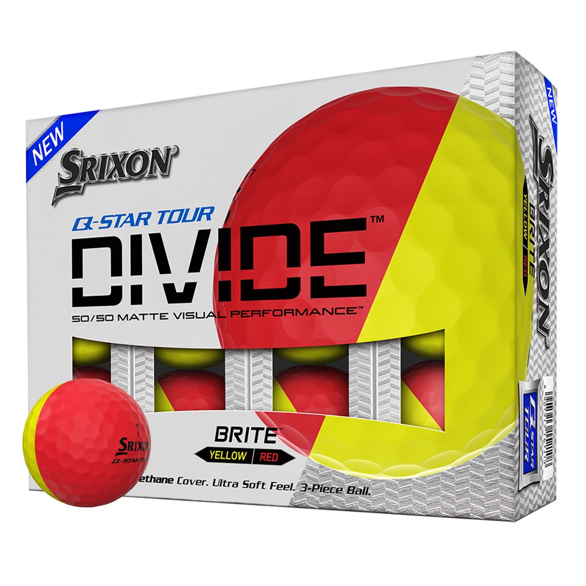 Srixon Q Star Divide Golf Balls - Yellow/Red 1 Srixon Q Star Divide Golf Balls - Yellow/Red