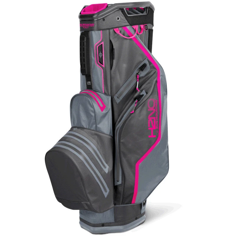 Sun Mountain H2NO Lite Golf Cart Bag - Gunmetal/Pink/Cadet 1 Sun Mountain H2NO Lite Golf Cart Bag - Gunmetal/Pink/Cadet