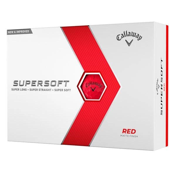 Callaway 2023 Supersoft Golf Balls - Red 1 Callaway 2023 Supersoft Golf Balls - Red