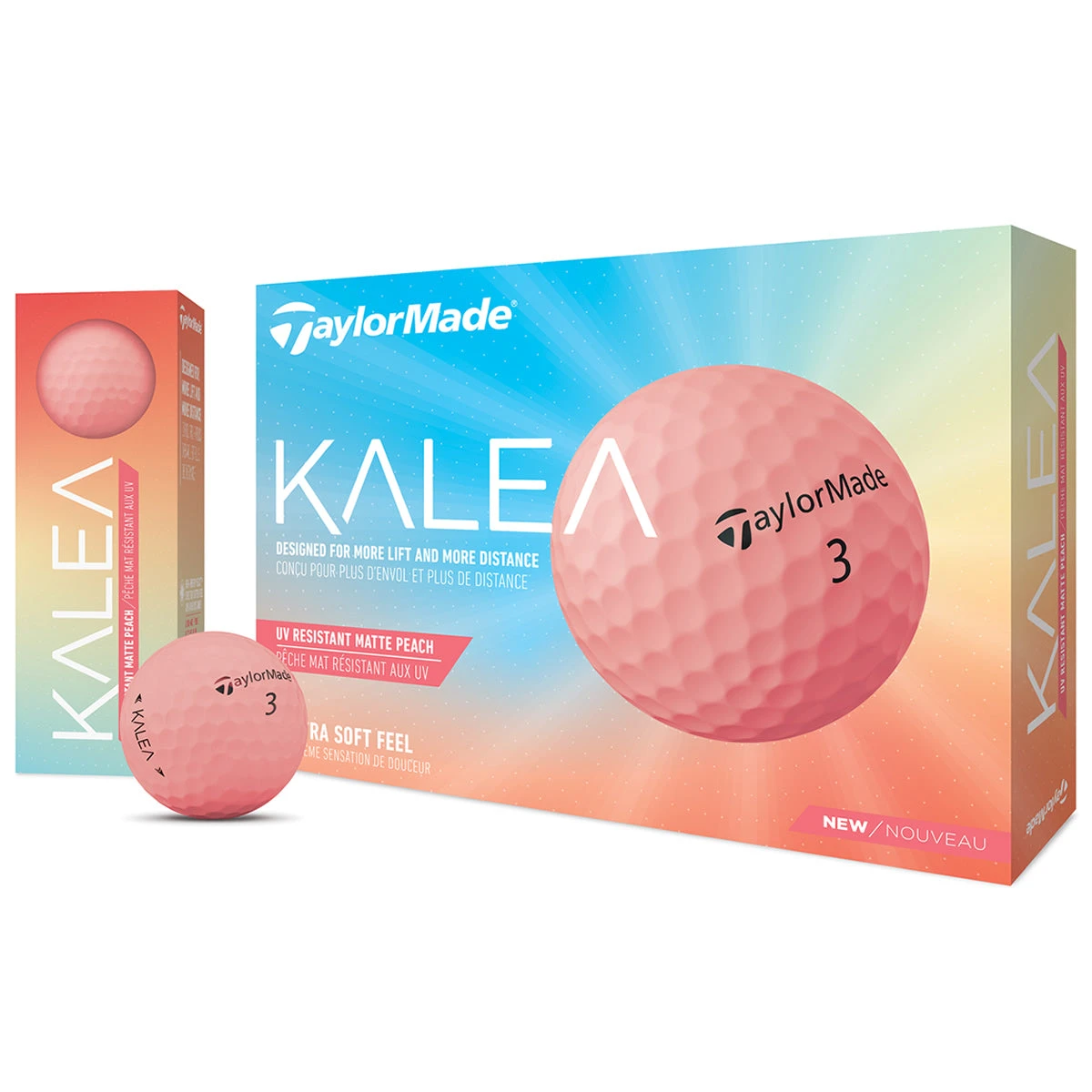 Taylormade Kalea Golf Balls - Peach 3 Taylormade Kalea Golf Balls - Peach - Image 3