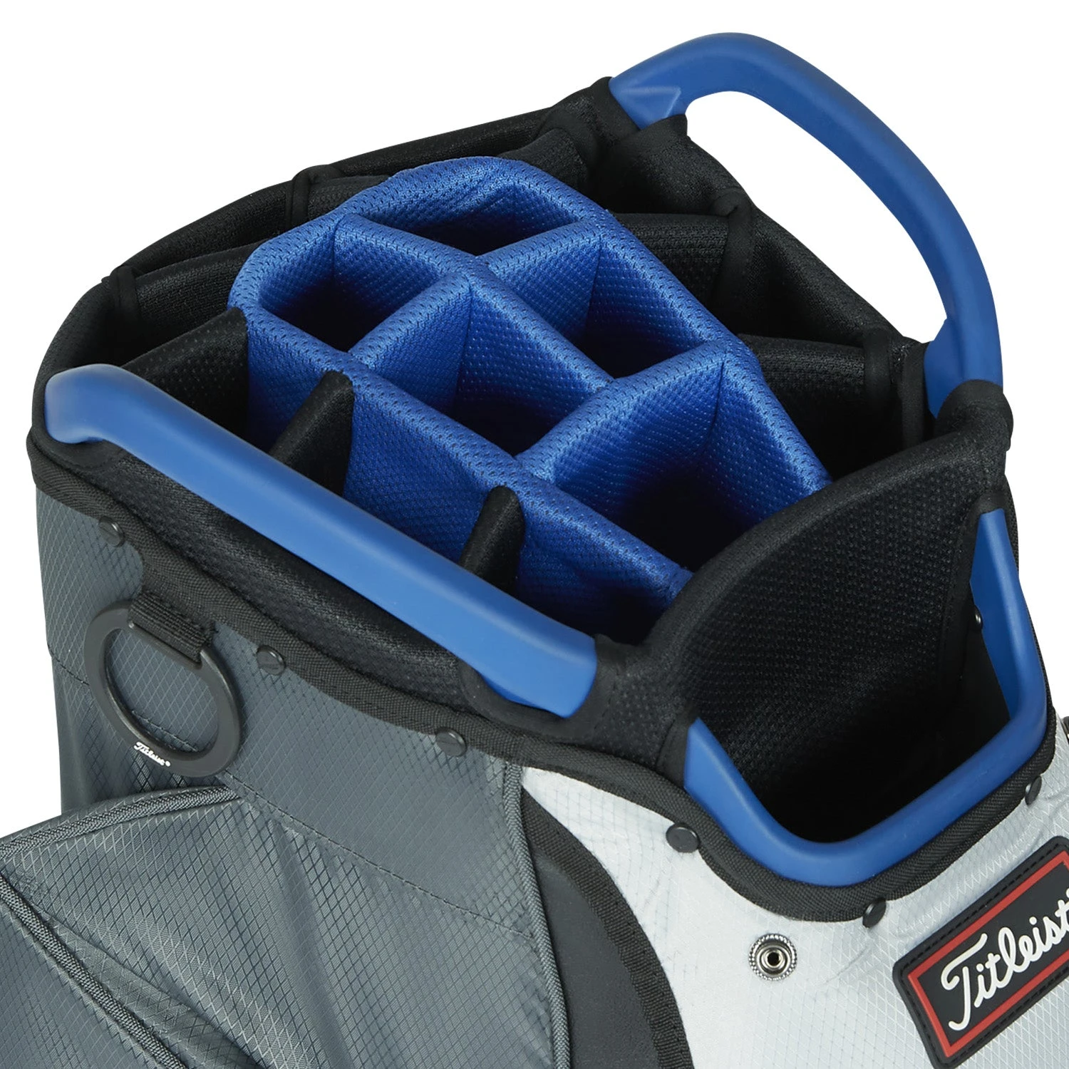 Titleist Cart 15 Stadry Golf Cart Bag - Charcoal/Grey/Royal 2 Titleist Cart 15 Stadry Golf Cart Bag - Charcoal/Grey/Royal - Image 2
