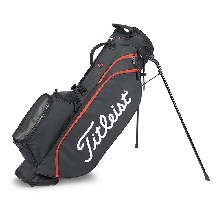 Titleist 2023 Players 4 Golf Stand Bag - Black/Black/Red 1 Titleist 2023 Players 4 Golf Stand Bag - Black/Black/Red