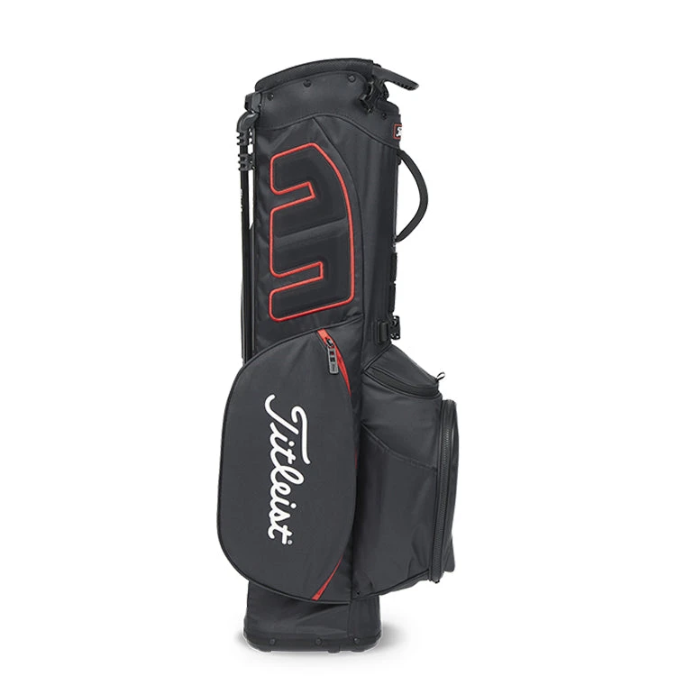 Titleist 2023 Players 4 Golf Stand Bag - Black/Black/Red 3 Titleist 2023 Players 4 Golf Stand Bag - Black/Black/Red - Image 3