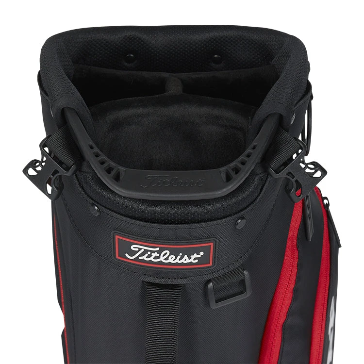 Titleist 2023 Players 4 Golf Stand Bag - Black/Black/Red 2 Titleist 2023 Players 4 Golf Stand Bag - Black/Black/Red - Image 2