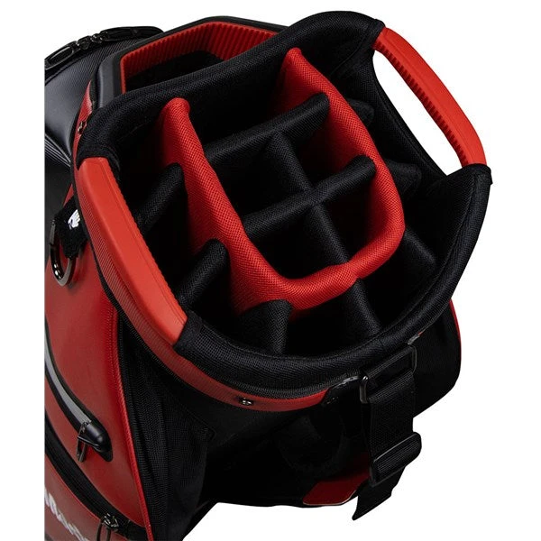 Taylormade Deluxe Golf Cart Bag - Red/Black 2 Taylormade Deluxe Golf Cart Bag - Red/Black - Image 2