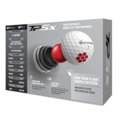 Taylormade TP5x Golf Balls - White 5 Taylormade TP5x Golf Balls - White -Golf Sales Store tp5x back